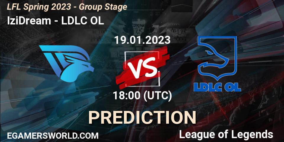 Pronóstico IziDream - LDLC OL. 19.01.2023 at 18:00, LoL, LFL Spring 2023 - Group Stage