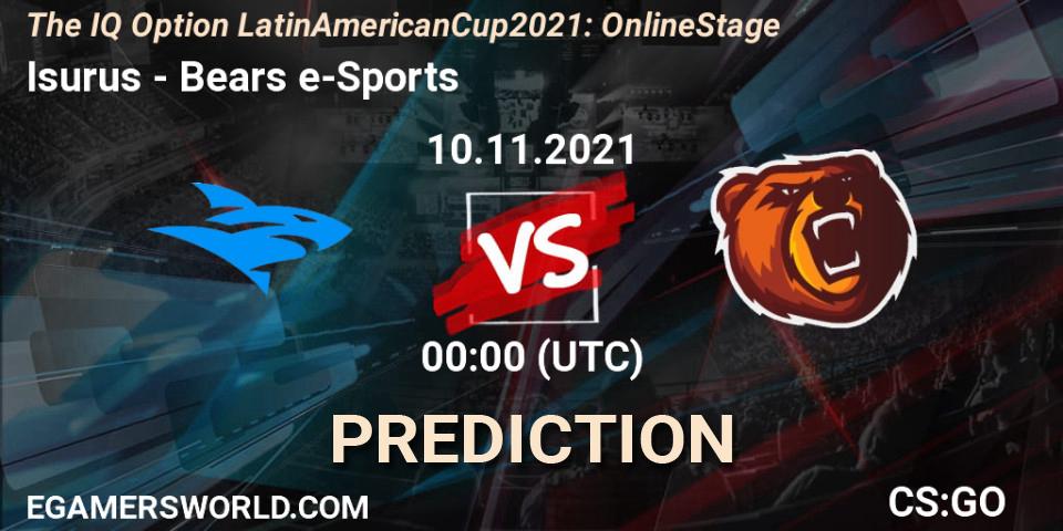 Pronóstico Isurus - Bears e-Sports. 10.11.2021 at 00:00, Counter-Strike (CS2), The IQ Option Latin American Cup 2021: Online Stage
