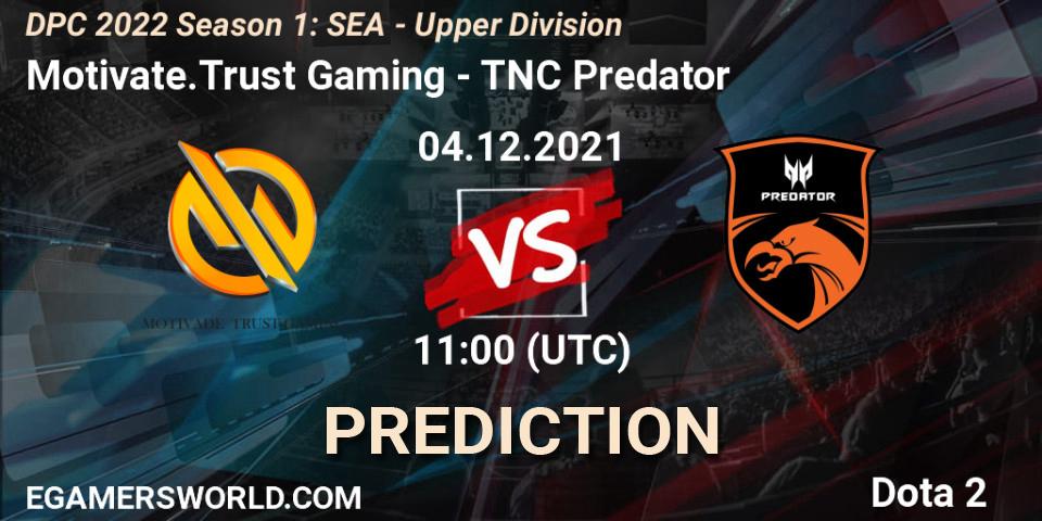 Pronóstico Motivate.Trust Gaming - TNC Predator. 04.12.2021 at 11:00, Dota 2, DPC 2022 Season 1: SEA - Upper Division