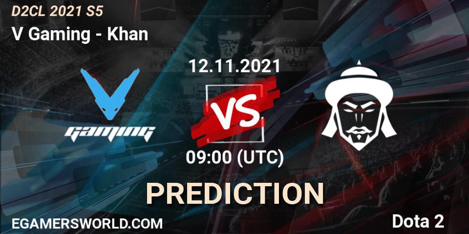 Pronóstico V Gaming - Khan. 19.11.2021 at 09:06, Dota 2, Dota 2 Champions League 2021 Season 5