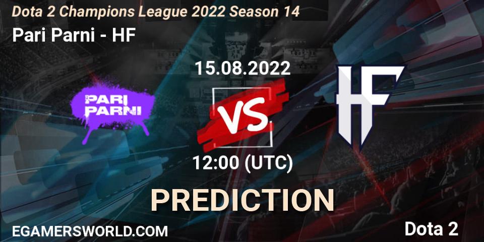 Pronóstico Pari Parni - HF. 15.08.2022 at 12:26, Dota 2, Dota 2 Champions League 2022 Season 14