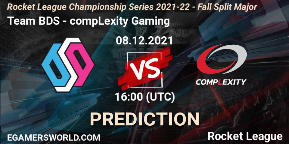 Pronóstico Team BDS - compLexity Gaming. 08.12.2021 at 17:00, Rocket League, RLCS 2021-22 - Fall Split Major