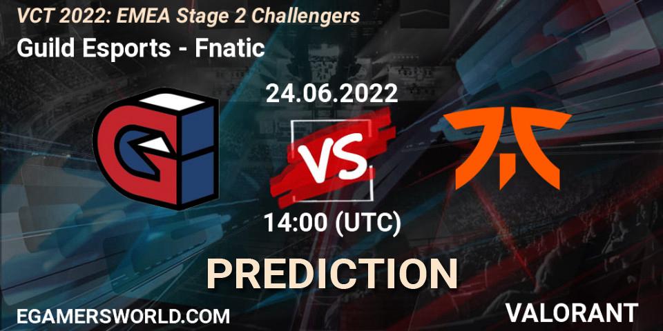 Pronóstico Guild Esports - Fnatic. 24.06.2022 at 14:05, VALORANT, VCT 2022: EMEA Stage 2 Challengers