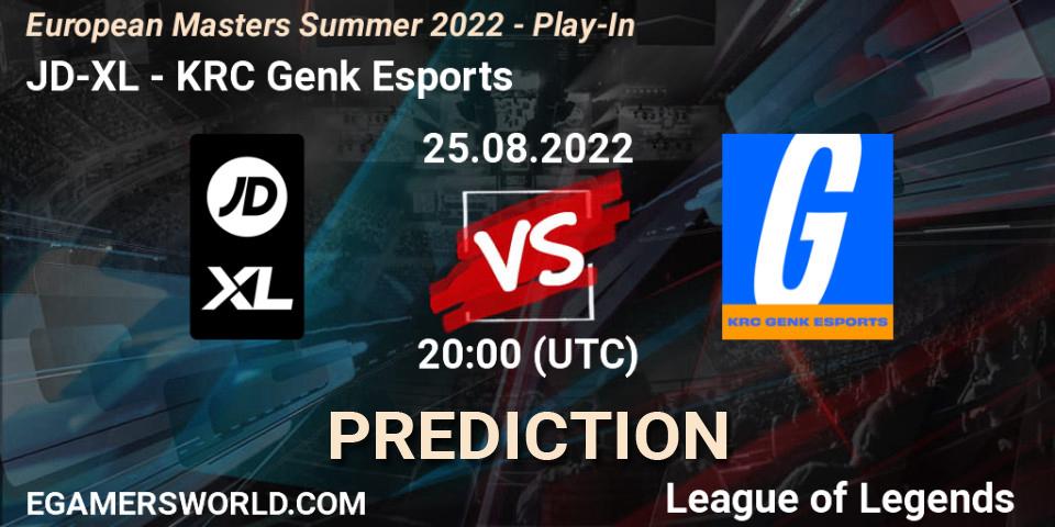 Pronóstico JD-XL - KRC Genk Esports. 25.08.2022 at 20:00, LoL, European Masters Summer 2022 - Play-In