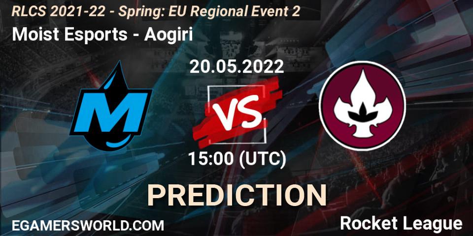 Pronóstico Moist Esports - Aogiri. 20.05.2022 at 15:00, Rocket League, RLCS 2021-22 - Spring: EU Regional Event 2