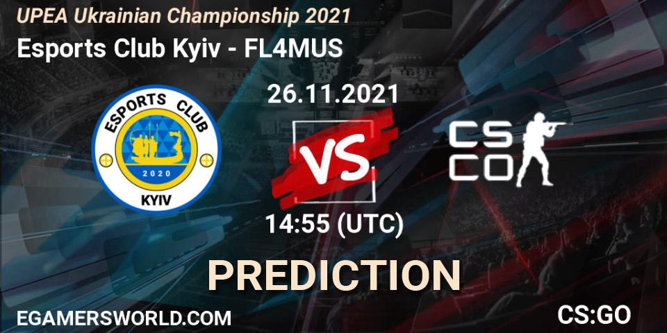 Pronóstico Esports Club Kyiv - FL4MUS. 26.11.2021 at 15:10, Counter-Strike (CS2), UPEA Ukrainian Championship 2021