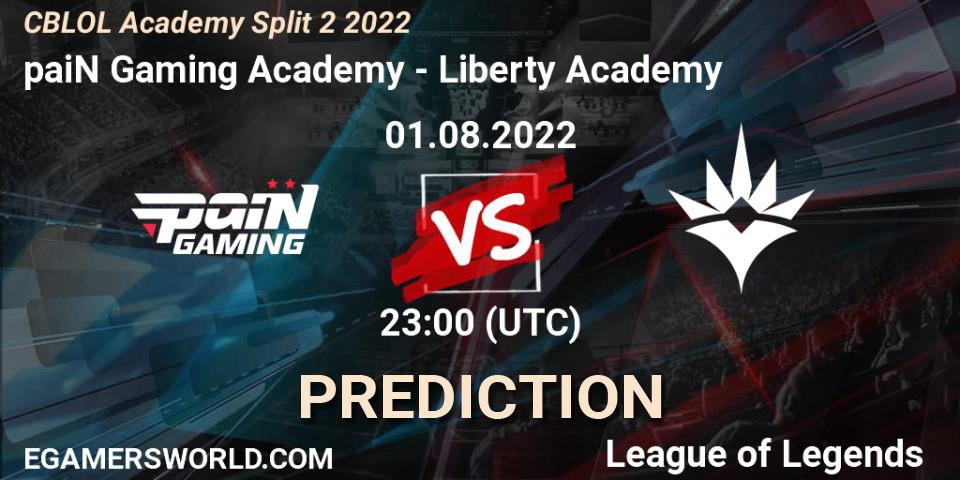 Pronóstico paiN Gaming Academy - Liberty Academy. 01.08.2022 at 22:00, LoL, CBLOL Academy Split 2 2022