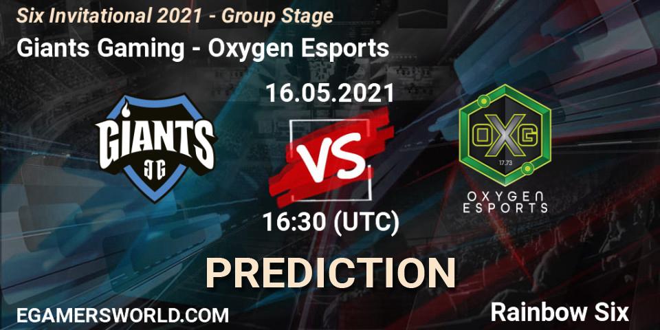 Pronóstico Giants Gaming - Oxygen Esports. 16.05.21, Rainbow Six, Six Invitational 2021 - Group Stage