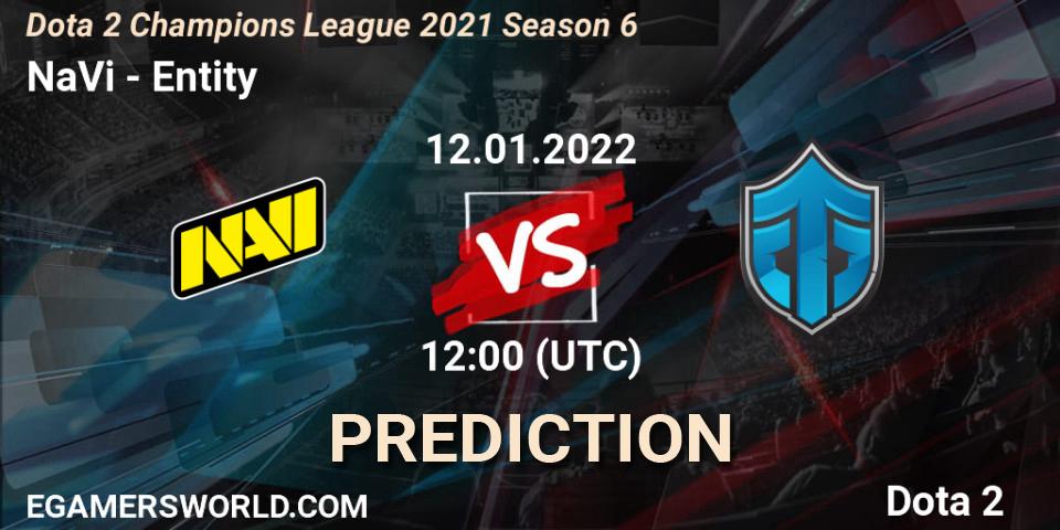 Pronóstico NaVi - Entity. 12.01.2022 at 12:00, Dota 2, Dota 2 Champions League 2021 Season 6
