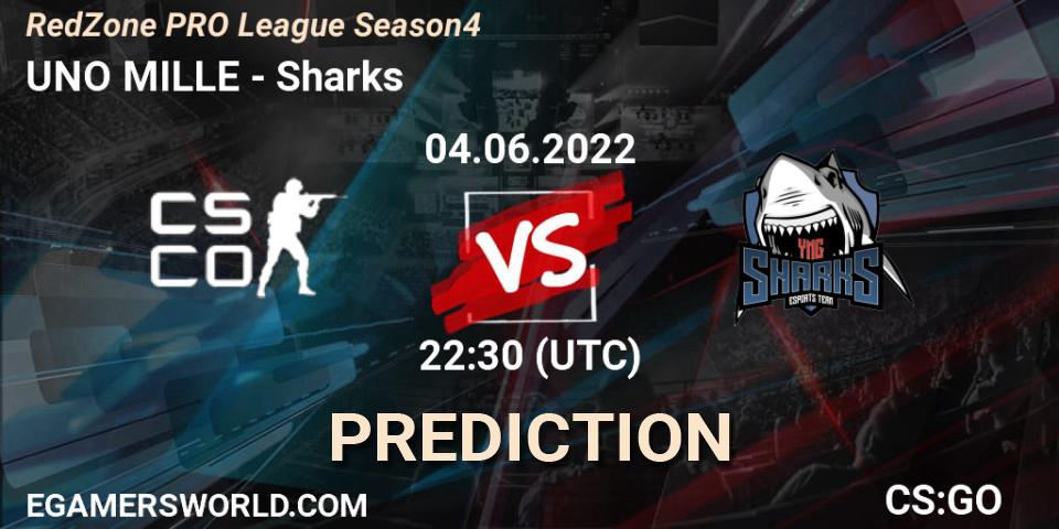 Pronóstico UNO MILLE - Sharks. 05.06.2022 at 21:30, Counter-Strike (CS2), RedZone PRO League Season 4