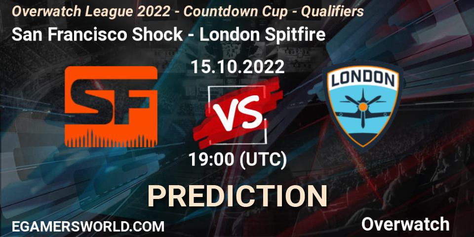 Pronóstico San Francisco Shock - London Spitfire. 15.10.2022 at 19:00, Overwatch, Overwatch League 2022 - Countdown Cup - Qualifiers