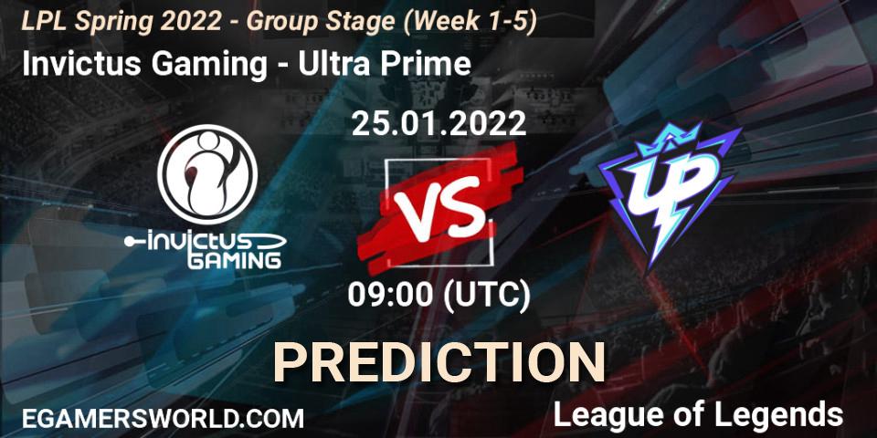 Pronóstico Invictus Gaming - Ultra Prime. 25.01.2022 at 09:00, LoL, LPL Spring 2022 - Group Stage (Week 1-5)