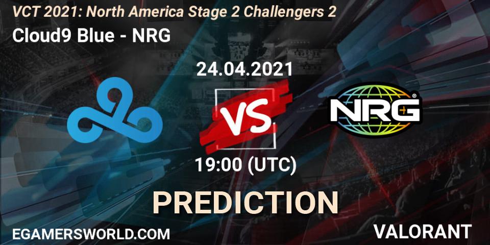 Pronóstico Cloud9 Blue - NRG. 24.04.2021 at 19:00, VALORANT, VCT 2021: North America Stage 2 Challengers 2