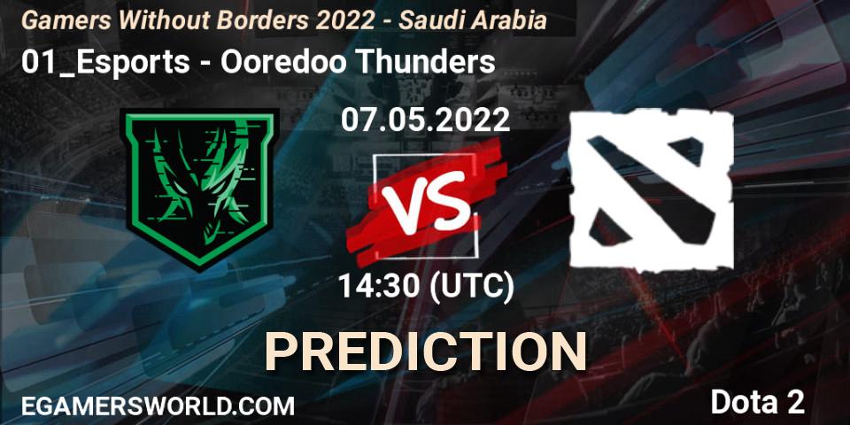 Pronóstico 01_Esports - Ooredoo Thunders. 07.05.2022 at 14:25, Dota 2, Gamers Without Borders 2022 - Saudi Arabia