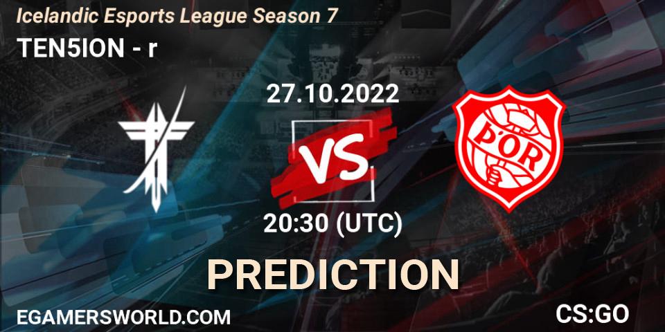 Pronóstico TEN5ION - Þór. 27.10.2022 at 20:30, Counter-Strike (CS2), Icelandic Esports League Season 7