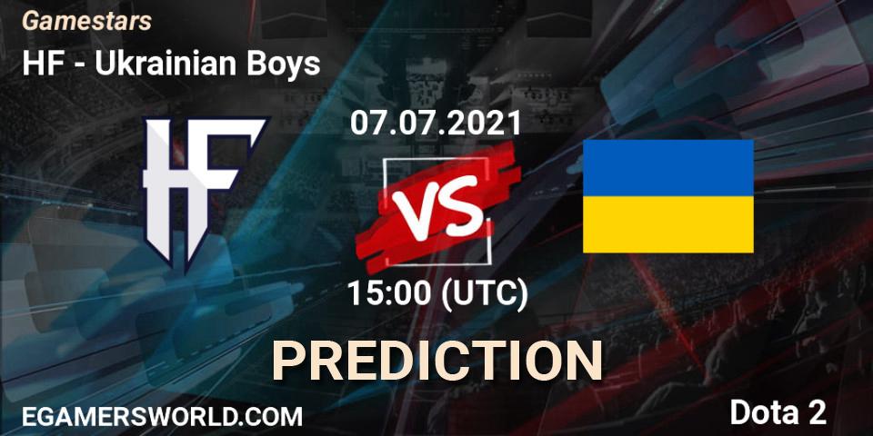 Pronóstico HF - Ukrainian Boys. 07.07.2021 at 15:00, Dota 2, Gamestars