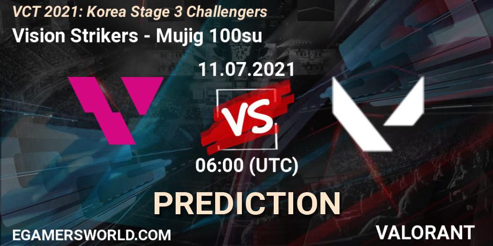 Pronóstico Vision Strikers - Mujig 100su. 11.07.2021 at 06:00, VALORANT, VCT 2021: Korea Stage 3 Challengers