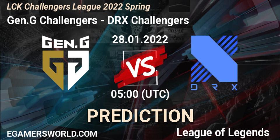 Pronóstico Gen.G Challengers - DRX Challengers. 28.01.2022 at 05:00, LoL, LCK Challengers League 2022 Spring