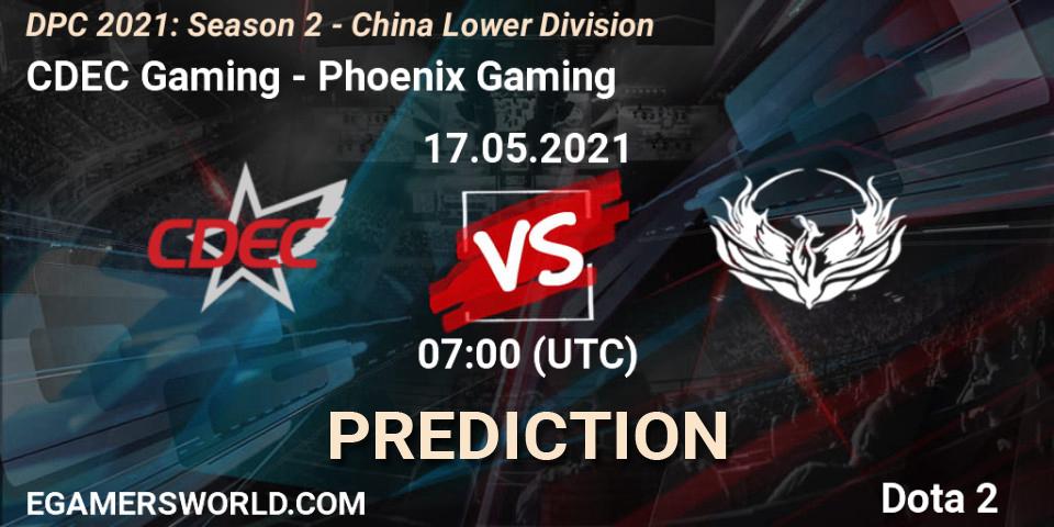 Pronóstico CDEC Gaming - Phoenix Gaming. 17.05.2021 at 07:58, Dota 2, DPC 2021: Season 2 - China Lower Division