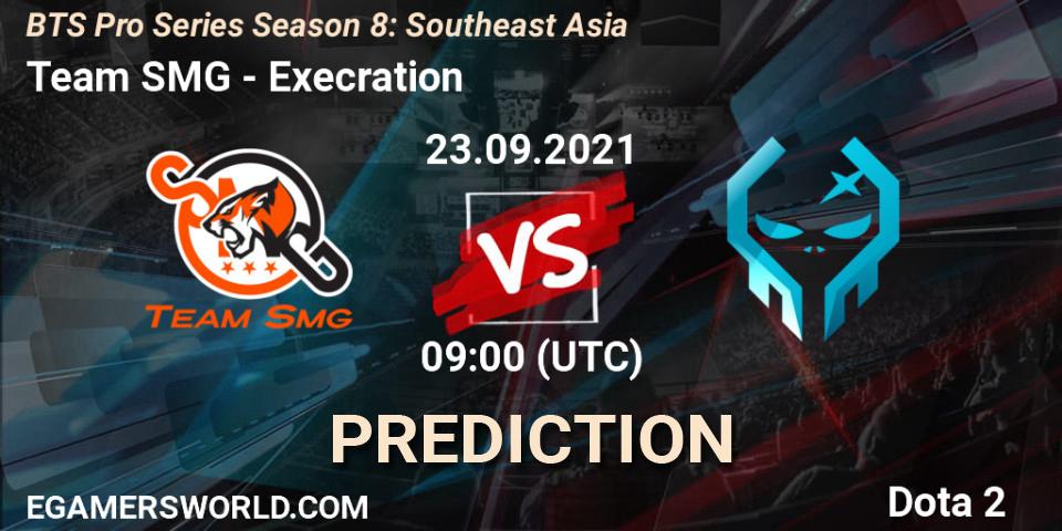 Pronóstico Team SMG - Execration. 23.09.21, Dota 2, BTS Pro Series Season 8: Southeast Asia