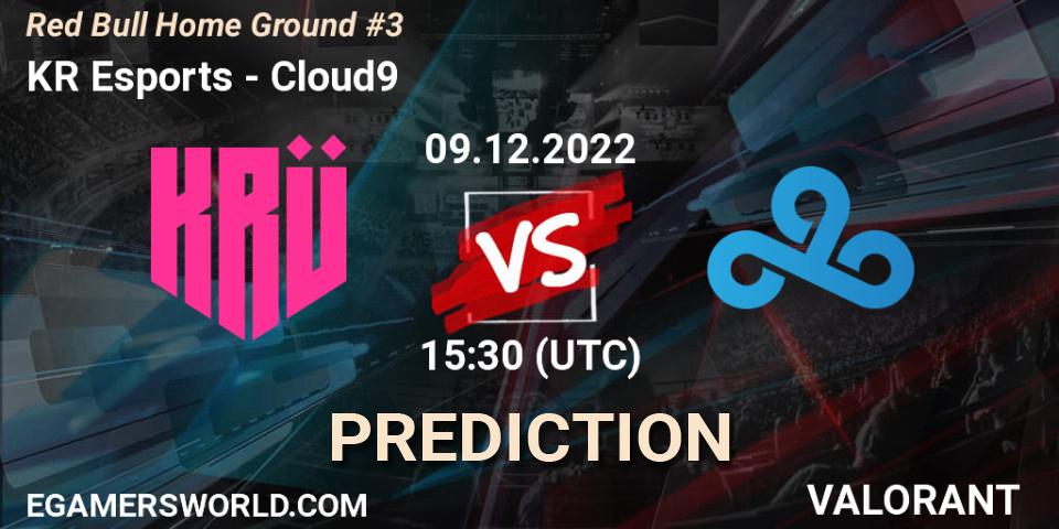Pronóstico KRÜ Esports - Cloud9. 09.12.22, VALORANT, Red Bull Home Ground #3