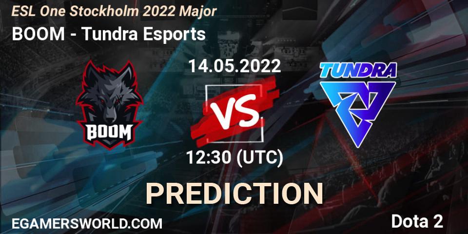 Pronóstico BOOM - Tundra Esports. 14.05.2022 at 12:51, Dota 2, ESL One Stockholm 2022 Major