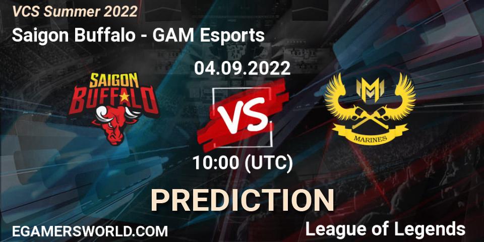 Pronóstico Saigon Buffalo - GAM Esports. 04.09.2022 at 10:00, LoL, VCS Summer 2022