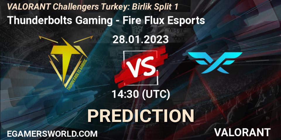 Pronóstico Thunderbolts Gaming - Fire Flux Esports. 28.01.23, VALORANT, VALORANT Challengers 2023 Turkey: Birlik Split 1
