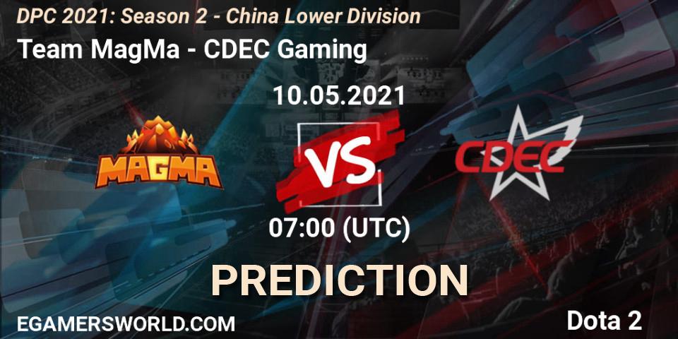Pronóstico Team MagMa - CDEC Gaming. 10.05.2021 at 06:55, Dota 2, DPC 2021: Season 2 - China Lower Division