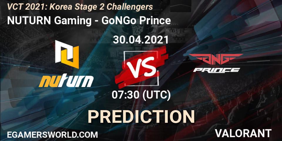 Pronóstico NUTURN Gaming - GoNGo Prince. 30.04.2021 at 07:30, VALORANT, VCT 2021: Korea Stage 2 Challengers