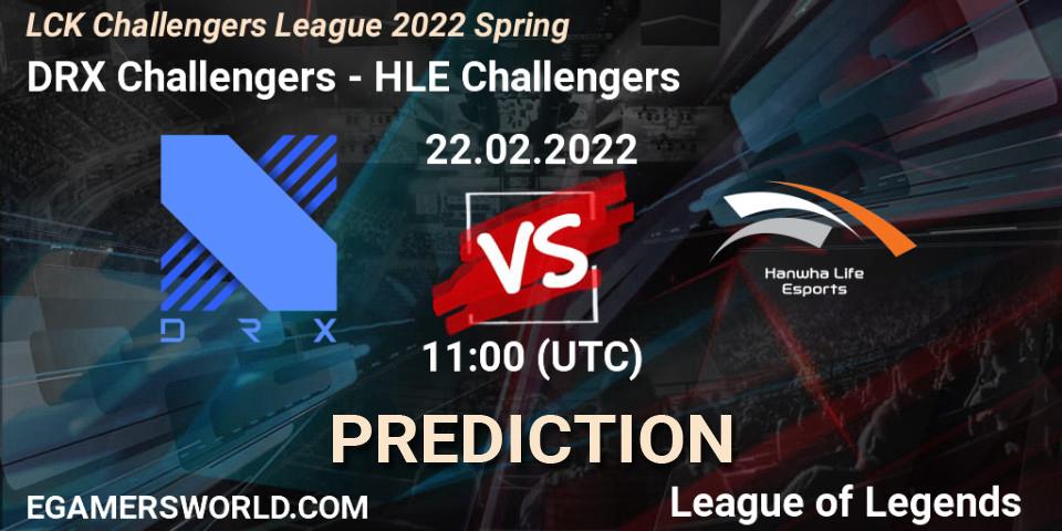 Pronóstico DRX Challengers - HLE Challengers. 22.02.2022 at 11:00, LoL, LCK Challengers League 2022 Spring