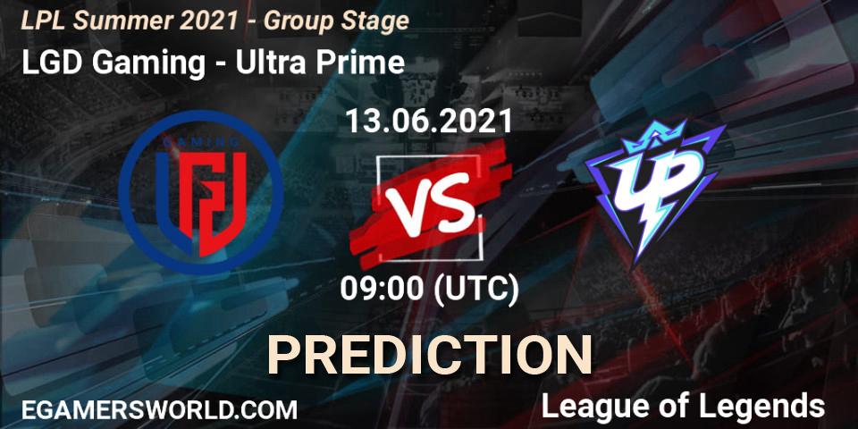 Pronóstico LGD Gaming - Ultra Prime. 13.06.2021 at 09:00, LoL, LPL Summer 2021 - Group Stage
