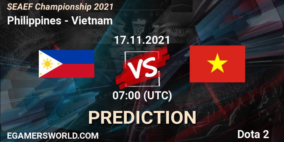 Pronóstico Philippines - Vietnam. 17.11.2021 at 06:59, Dota 2, SEAEF Dota2 Championship 2021