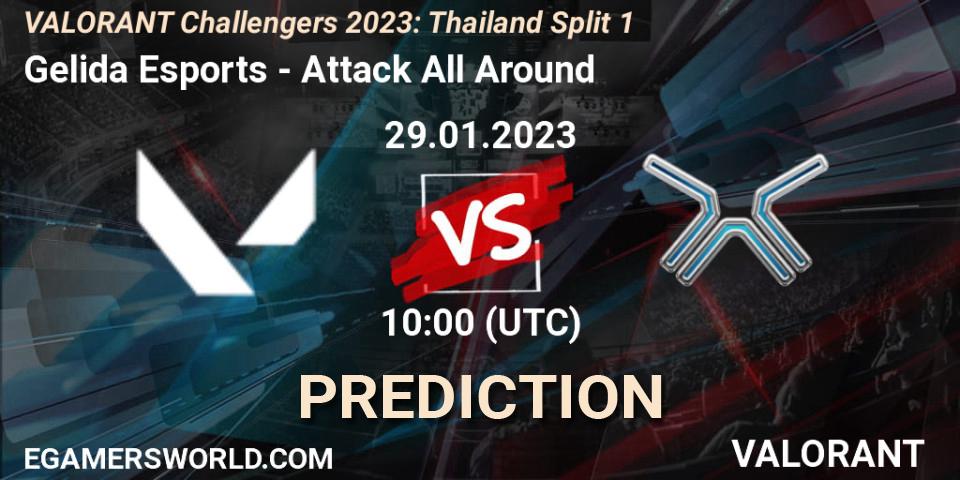Pronóstico Gelida Esports - Attack All Around. 29.01.23, VALORANT, VALORANT Challengers 2023: Thailand Split 1
