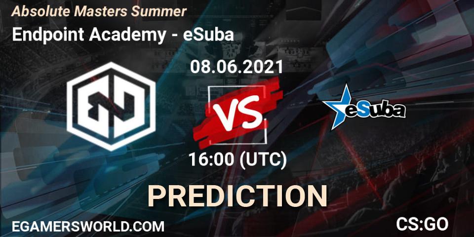 Pronóstico Endpoint Academy - eSuba. 07.06.2021 at 16:30, Counter-Strike (CS2), Absolute Masters Summer
