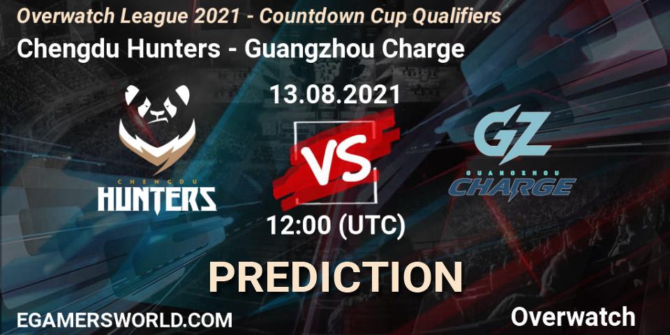 Pronóstico Chengdu Hunters - Guangzhou Charge. 07.08.2021 at 12:50, Overwatch, Overwatch League 2021 - Countdown Cup Qualifiers