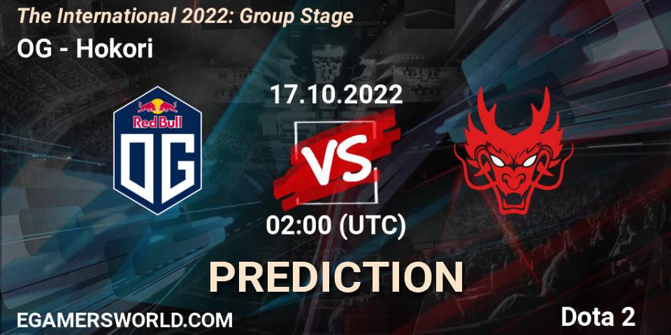 Pronóstico OG - Hokori. 17.10.22, Dota 2, The International 2022: Group Stage