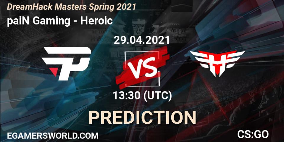 Pronóstico paiN Gaming - Heroic. 29.04.2021 at 14:25, Counter-Strike (CS2), DreamHack Masters Spring 2021