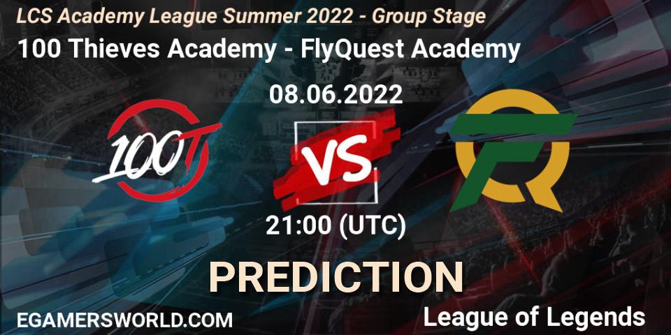 Pronóstico 100 Thieves Academy - FlyQuest Academy. 08.06.2022 at 20:00, LoL, LCS Academy League Summer 2022 - Group Stage