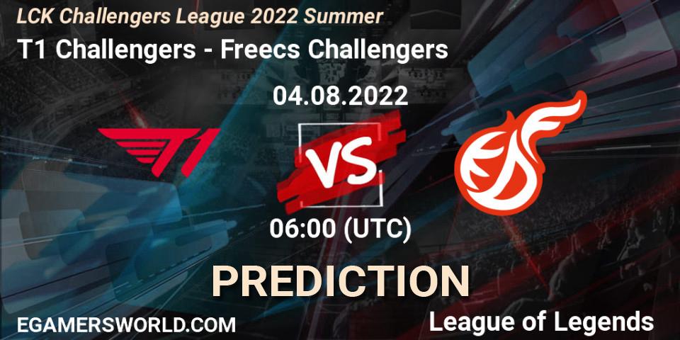 Pronóstico T1 Challengers - Freecs Challengers. 04.08.2022 at 06:00, LoL, LCK Challengers League 2022 Summer