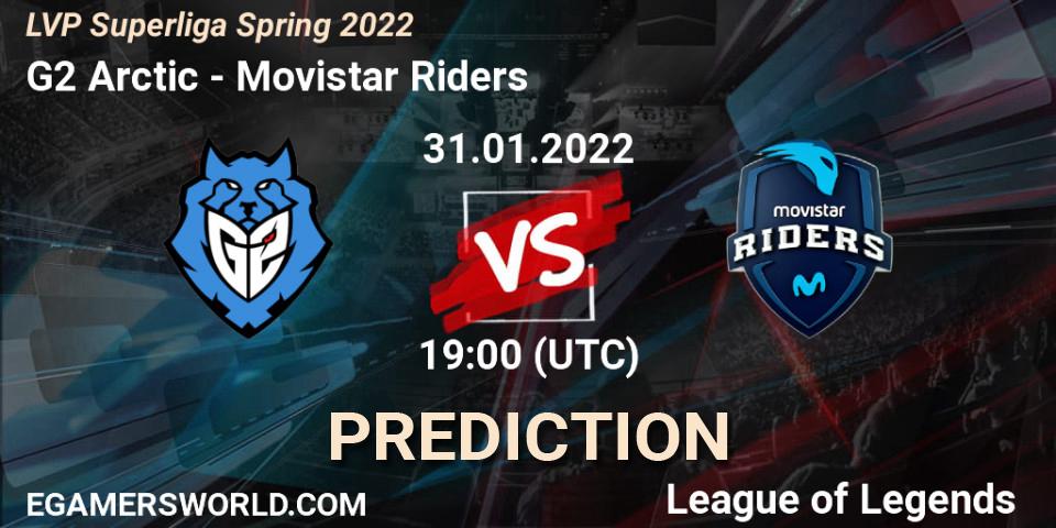 Pronóstico G2 Arctic - Movistar Riders. 31.01.22, LoL, LVP Superliga Spring 2022