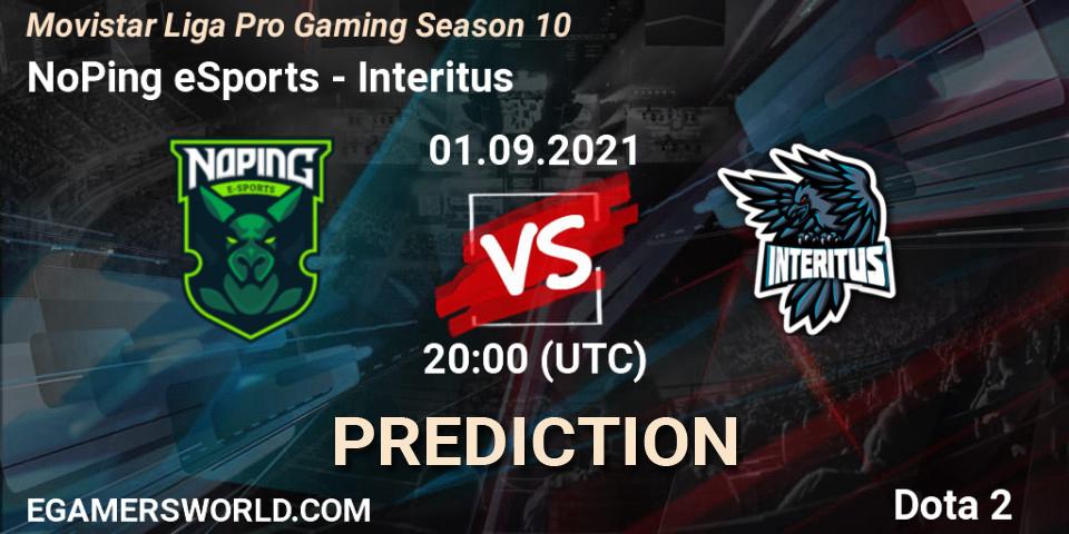 Pronóstico NoPing eSports - Interitus. 01.09.2021 at 20:01, Dota 2, Movistar Liga Pro Gaming Season 10