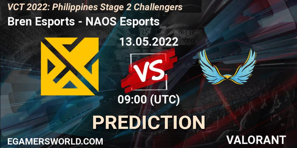 Pronóstico Bren Esports - NAOS Esports. 13.05.2022 at 10:00, VALORANT, VCT 2022: Philippines Stage 2 Challengers