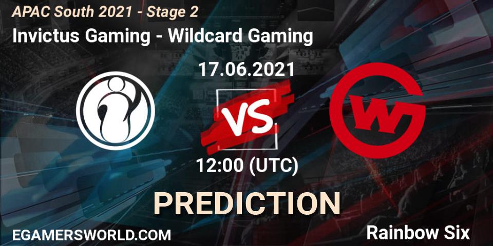 Pronóstico Invictus Gaming - Wildcard Gaming. 17.06.2021 at 12:00, Rainbow Six, APAC South 2021 - Stage 2