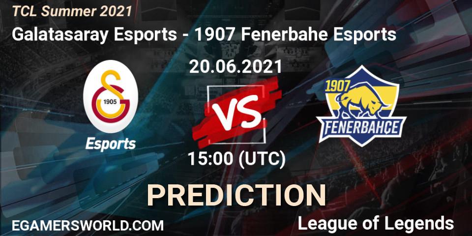 Pronóstico Galatasaray Esports - 1907 Fenerbahçe Esports. 20.06.2021 at 15:00, LoL, TCL Summer 2021