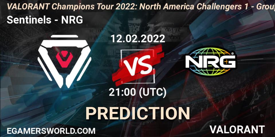 Pronóstico Sentinels - NRG. 12.02.2022 at 21:00, VALORANT, VCT 2022: North America Challengers 1 - Group Stage