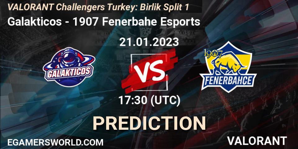 Pronóstico Galakticos - 1907 Fenerbahçe Esports. 21.01.2023 at 18:30, VALORANT, VALORANT Challengers 2023 Turkey: Birlik Split 1