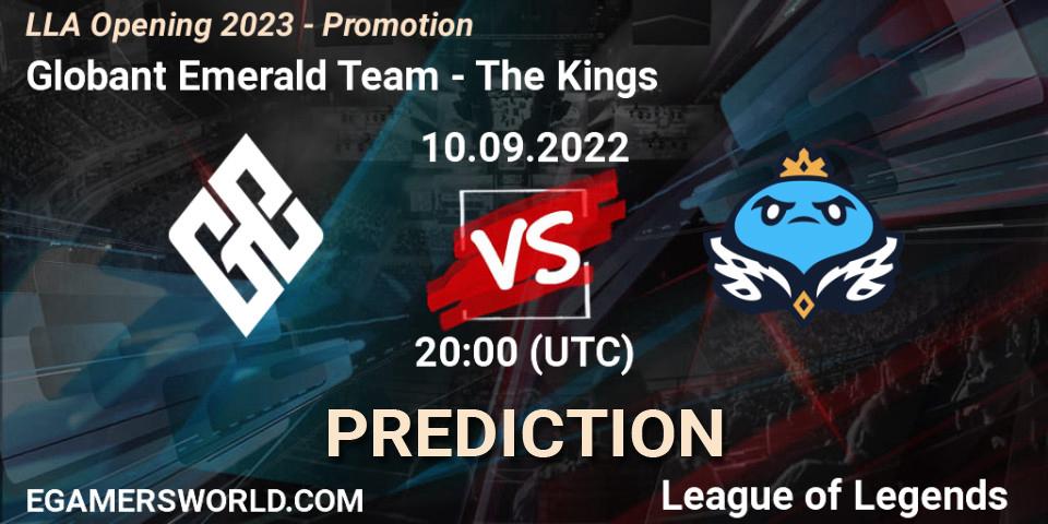 Pronóstico Globant Emerald Team - The Kings. 11.09.2022 at 20:00, LoL, LLA Opening 2023 - Promotion