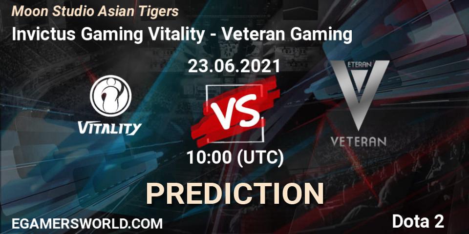 Pronóstico Invictus Gaming Vitality - Veteran Gaming. 23.06.21, Dota 2, Moon Studio Asian Tigers