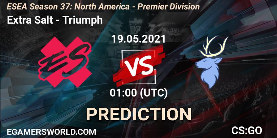 Pronóstico Extra Salt - Triumph. 23.05.2021 at 23:00, Counter-Strike (CS2), ESEA Season 37: North America - Premier Division